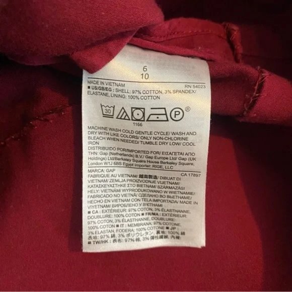 Gap - Berry V Neck Dress - Size 6 - Picture 3 of 6